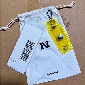 nana-nana x Bodega Yellow Mini Case Keychain Bag Charm New With Dust Bag
